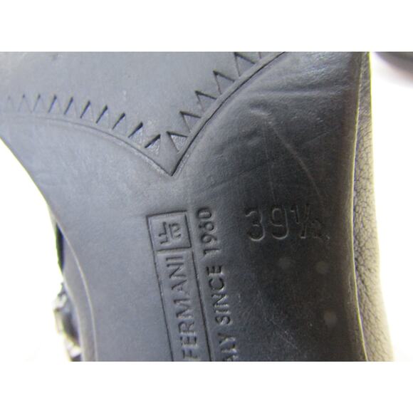 Alberto Fermani Womens Sz 39.5 EUR Black Leather Zip Ankle Fashion Boots Bootie - Picture 10 of 11